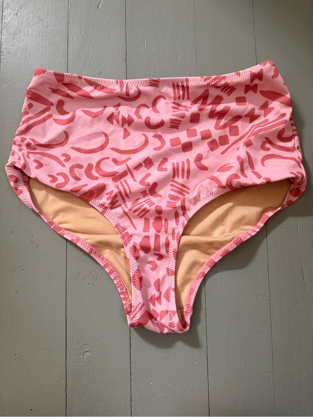 Mollusk High-Waist Pink Patterned Bikini Bottoms